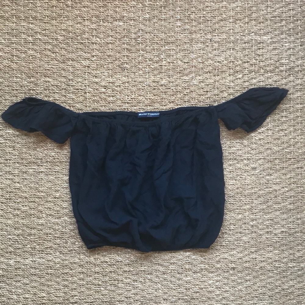 Black Brandy Melville Off- Shoulder Top